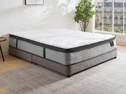 Vente-unique-Taschenfederkernmatratze mit integriertem Topper - 140 x 200 cm - Stärke 25 cm - Anyla von YSMÉE von Vente-unique
