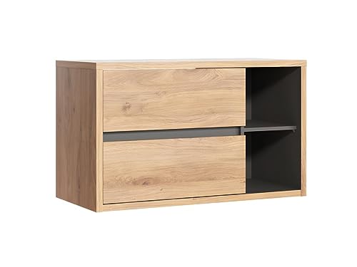 Vente-unique-Waschbeckenunterschrank hängend - 100 cm - Naturfarben - PURNAL von Vente-unique