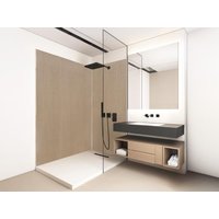 Wandpaneele Dusche 2er-Set - Holz-Optik aus Aluminium inkl. Profile - 90 x 120 x 210 cm - ENEKO Wandpaneele Dusche 2er-Set - Holz-Optik aus Aluminium inkl. Profile - 90 x 120 x 210 cm - ENEKO von Vente-unique
