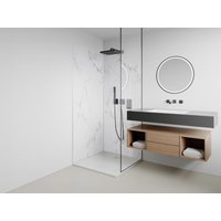 Wandpaneele Dusche 2er-Set inkl. Profile - Aluminium - 2x 90 x 210 cm - Marmor-Optik Weiß - ENEKO Wandpaneele Dusche 2er-Set inkl. Profile - Aluminium - 2x 90 x 210 cm - Marmor-Optik Weiß - ENEKO von Vente-unique