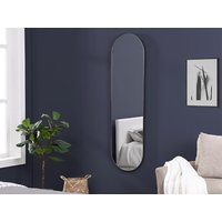 Wandspiegel oval - Metall - 40 x 140 cm - Schwarz - ONIKAL von Vente-unique