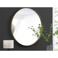Wandspiegel rund - D. 80 cm - Metall - Goldfarben - JAFFREL von Vente-unique