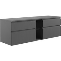 Waschbeckenunterschrank hängend - Grau - 150 cm - MAGDALENA II von Vente-unique