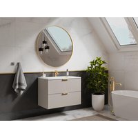 Waschbeckenunterschrank hängend - Streifenoptik - Beige - 80 cm - ZEVARA Waschbeckenunterschrank hängend - Streifenoptik - Beige - 80 cm - ZEVARA von Vente-unique
