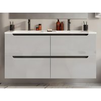 Waschbeckenunterschrank hängend - Weiß - B120 x H57 cm - SELITA Waschbeckenunterschrank hängend - Weiß - B120 x H57 cm - SELITA von Vente-unique