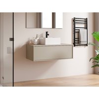 Waschbeckenunterschrank hängend mit Einzelwaschbecken - Beige - 94 cm - TEANA II Waschbeckenunterschrank hängend mit Einzelwaschbecken - Beige - 94 cm - TEANA II von Vente-unique
