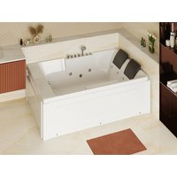 Whirlpool Badewanne - 2 Personen - 515 L - 182 x 122 x 62 cm - Ecke Rechts -  THALASSA Whirlpool Badewanne - 2 Personen - 515 L - 182 x 122 x 62 cm - Ecke Rechts -  THALASSA von Vente-unique