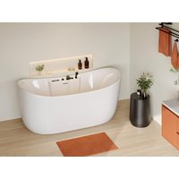 Whirlpool-Badewanne asymmetrisch mit LED-Beleuchtung - Weiß - 190 l - 180 x 80 x 74 cm - BOLAZA von Vente-unique