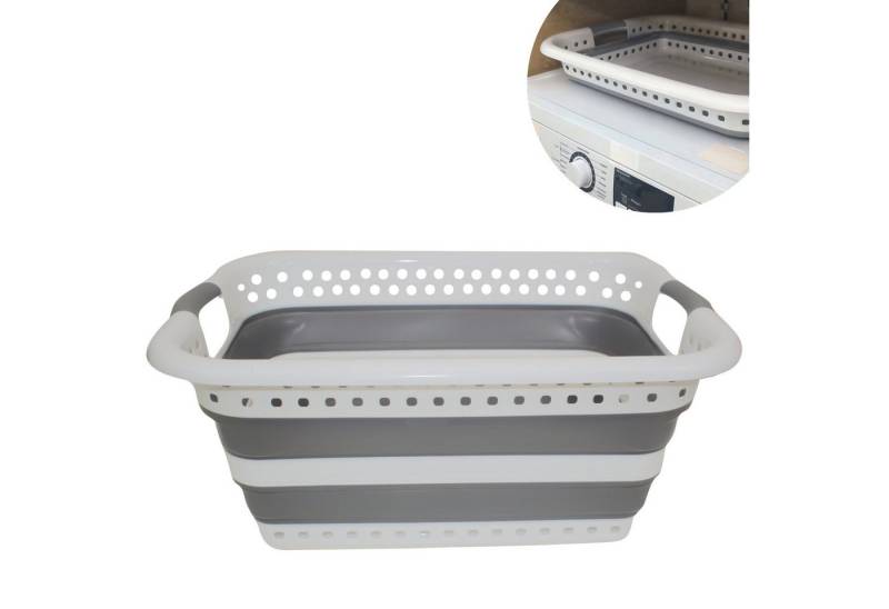 Venteo Ausziehwäschekorb Foldable Container (Spar Set, 1 St., 1er oder 2er Pack), Wäschekorb, einziehbar, 40 L, 60x44x25 cm von Venteo