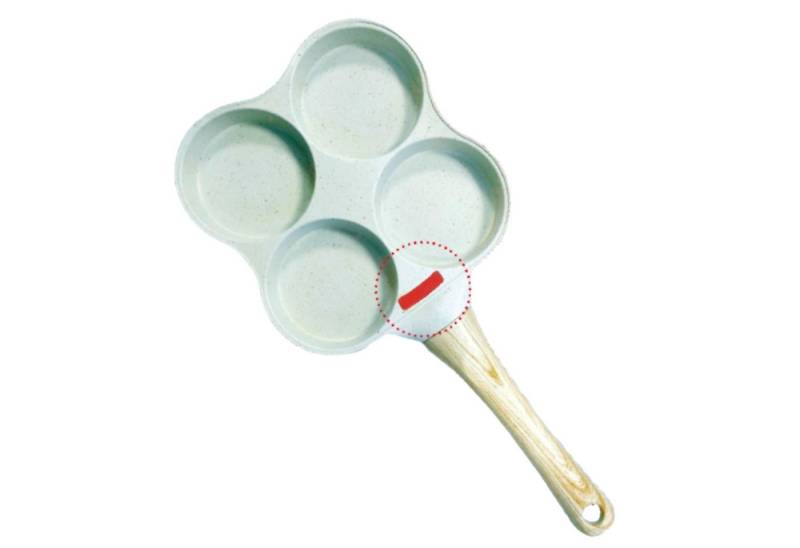 Venteo Crêpepfanne Kitchenpro 4er Pancake Pfanne, Aluminium (Spar Set, 1-tlg., 1er oder 2er Pack), Pancakepfanne mit Temperaturanzeige, Marmorstein Antihaftbeschichtung von Venteo