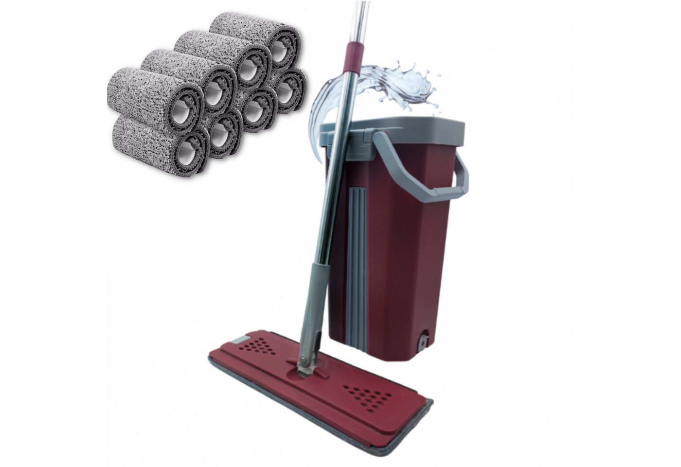 Venteo Wischmopp Balai Clean & Dry Mop Bodenwischer-Set, beutellos, selbstreinigendes Wischsystem, Doppelkammereimer, 2,7 Liter Venteo Wischmopp Balai Clean & Dry Mop Bodenwischer-Set, beutellos, selbstreinigendes Wischsystem, Doppelkammereimer, 2,7 Liter von Venteo