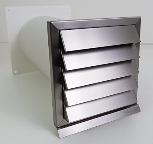 VentilationNord Energiespar Edelstahl Mauerkasten Ø150 Insektenschutzgitter von VentilationNord
