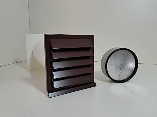 VentilationNord Energiespar Edelstahl Mauerkasten Ø150 schokolade braun RAL 8017 von VentilationNord