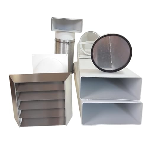 VentilationNord Mauerkasten Set mit Mauerkasten 100, Flachkanal-Set, Rückstauklappe BDSI, Wetterschutz-Lüftungsgitter mit festen Lamellen, Insektenschutz & Teleskoprohr | Mauerdurchführung Set VentilationNord Mauerkasten Set mit Mauerkasten 100, Flachkanal-Set, Rückstauklappe BDSI, Wetterschutz-Lüftungsgitter mit festen Lamellen, Insektenschutz & Teleskoprohr | Mauerdurchführung Set von VentilationNord