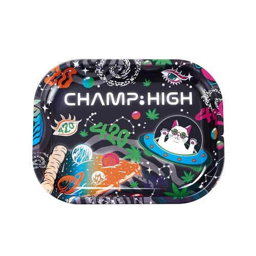 Joint Drehtablett Mische Tablett Rolling Tray Roll Dreh Unterlage Teller Metall 420 (Katze, 18x14cm) von Ventilkappenkönig