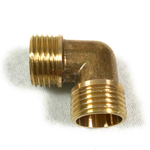 T-Stück 1/4 1/2 BSP Außengewinde Innengewinde Winkel 90° Stopfen Endstück 3-Wege Verteiler Winkelstück Messing Druckluft (1/2, Winkel 90° Außengewinde) von Ventilkappenkönig