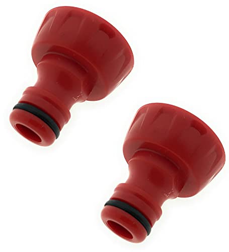 Ventilkappenkönig 10x Hahnstück 3/4'' Stecknippel Hahnanschluss für 3/4 Zoll Wasserhahn Rot IG von Ventilkappenkönig