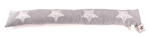 Zugluftstopper Luftzugstopper - Zugluft - Kälte Stopper für Tür und Fenster Sterne Grau oder Anthrazit (Grau Stern) von Ventilkappenkönig