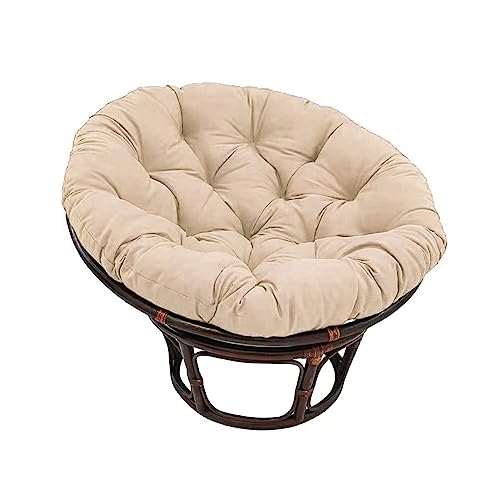 Papasan Kissen, Papasan Stuhlkissen, Outdoor Papasan Stuhl, Papasan Hängender Korbstuhl Pad Weich Verdickte Schaukel Papasan Stuhlkissen Outdoor (Color : Khaki, Size : 80 * 80cm) von Ventouse