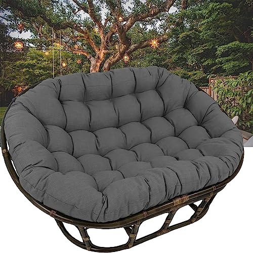 Ventouse Großes rundes Papasan Stuhlkissen, Dicker Schaukelstuhlkissen für den Außenbereich, Kissen für hängenden Korb aus Rattan, Ei Nest Ersatzpolster (Color : Dark Gray, Size : 100 * 100cm) von Ventouse