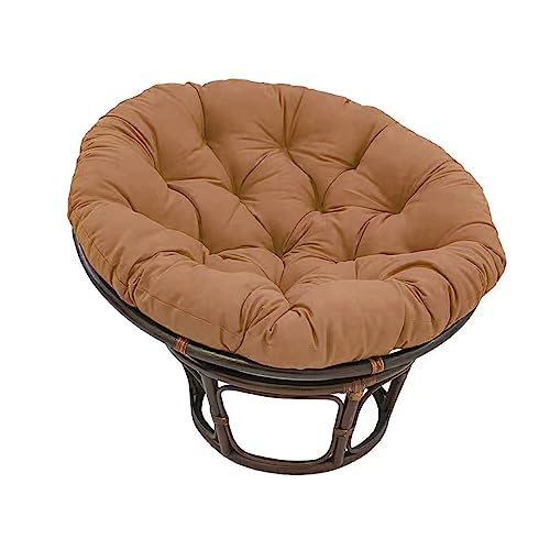 Ventouse Überfülltes Papasan Stuhlkissen, Outdoor Stoff Schaukel Rattan Stuhlkissen, Übergroßes Rundkissen Dick Bequemes Übergroßes Papasan Pad (Color : Coffee, Size : 100 * 100cm) von Ventouse