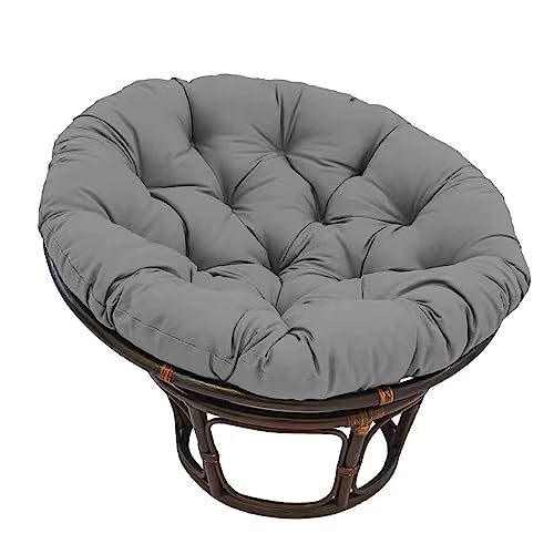 Ventouse Überfülltes Papasan Stuhlkissen, Outdoor Stoff Schaukel Rattan Stuhlkissen, Übergroßes Rundkissen Dick Bequemes Übergroßes Papasan Pad (Color : Dark Gray, Size : 60 * 60cm) von Ventouse