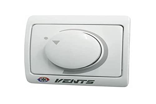 Vents Stufenloser,Drehzahlregler/Dimmer/Drehzahlregler AA8230V /400W für Aufputz-und Unterputz-Montage, White von Vents