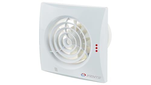 Innovativer geräuscharme und energiesparende Lüfter Ventilator ORIGINAL Vents 125 QUIET TIMER Nachlauf, sehr leise , 125 mm, energiesparend , Kugellager, Rückschlagfolie (Ventil) von VENTS