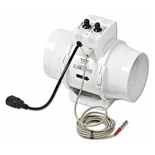 Rohrlüfter TT 125 Un 125mm Vents Thermostat + Potenzregler (280 m³/h) von Vents