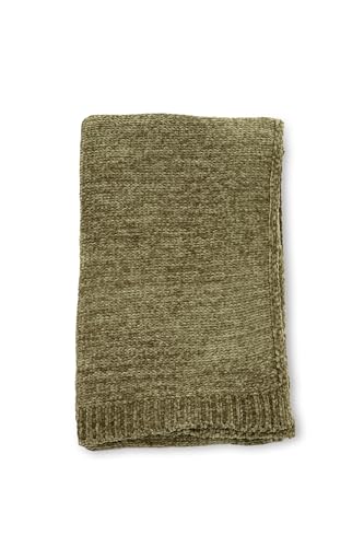 Ally Throw Polyester/shiny chenille - Green / - 170*130 von Venture Home