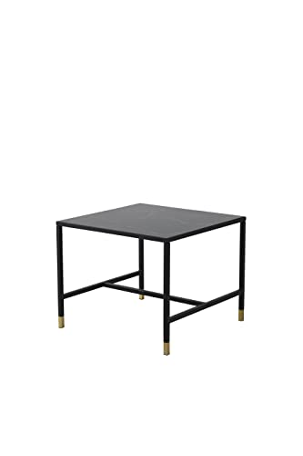 Dipp Square Sofa Table - 60*60*48 - Black / Brass von Venture Home