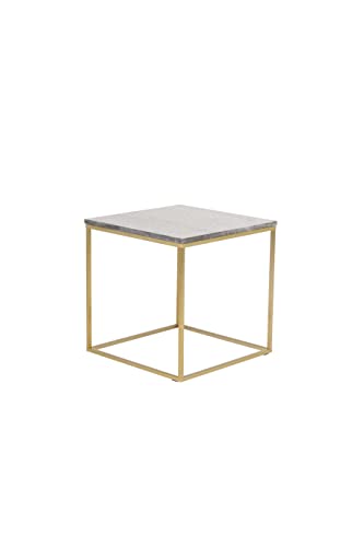 Venture Home Estelle Side Table Marble/Matt, Brushed Brass,Grey, One Size von Venture Home
