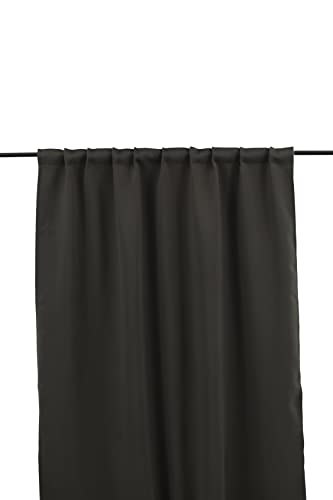 Evelyn Curtain Polyester blackout - Dark grey - 135*290 - Multi tape von Venture Home