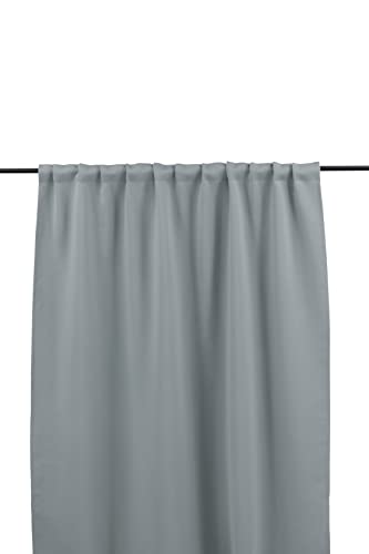 Evelyn Curtain Polyester blackout - Light grey - 135*240 - Multi tape von Venture Home