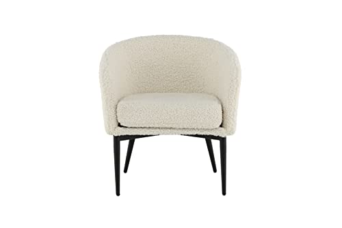 Fluffy Lounge Chair - White/black legs von Venture Home