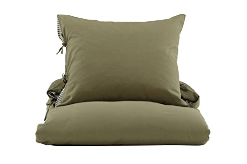 Jenna Bed Set Linen/cotton - Green / - 150*200 von Venture Home
