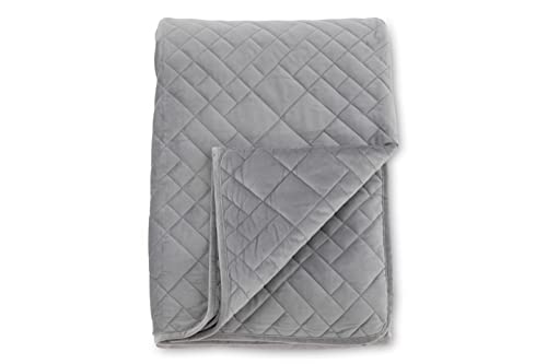 Jilly Bedspread Polyester/velvet/microfiber - Light grey / - 180*80 von Venture Home