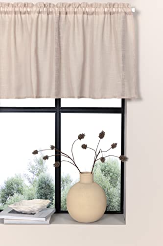 Kaya Curtain Polyester/fake linen - Beige - 55*250 - Pelmet von Venture Home