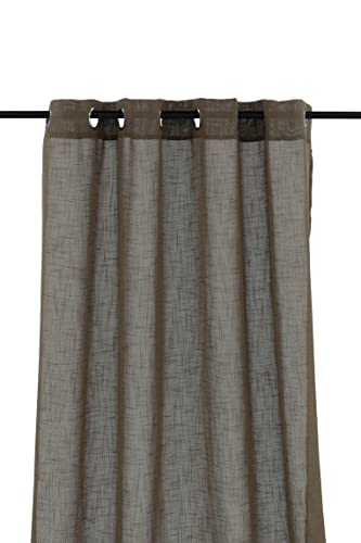 Kaya Curtain Polyester/fake linen - Brown - 140*290 - Eyelet von Venture Home
