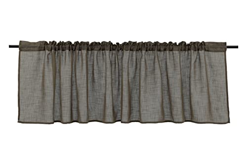 Kaya Curtain Polyester/fake linen - Brown - 55*250 - Pelmet von Venture Home