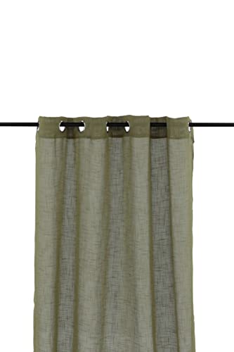 Kaya Curtain Polyester/fake linen - Green - 140*290 - Eyelet von Venture Home