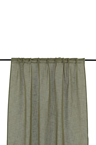 Kaya Curtain Polyester/fake linen - Green - 140*290 - Multi band von Venture Home