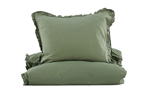 Lias Bed Set Cotton/linen - Green / - 150*200 von Venture Home