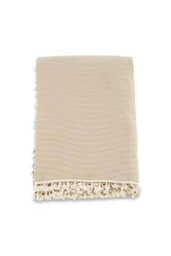 Lias Bedspread Microfiber - Beige / - 260 * 180 von Venture Home