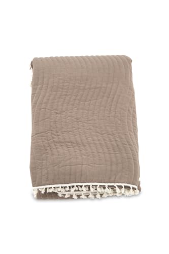 Lias Bedspread Microfiber - Brown - 260*180 von Venture Home