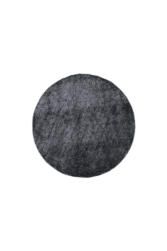 Mattis Polyester Carpet - Antracit Grey - ø200 von Venture Home