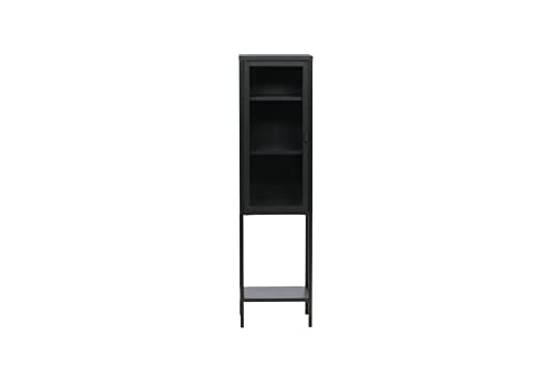 Misha - High Thin Cabinet w shelf - Black von Venture Home