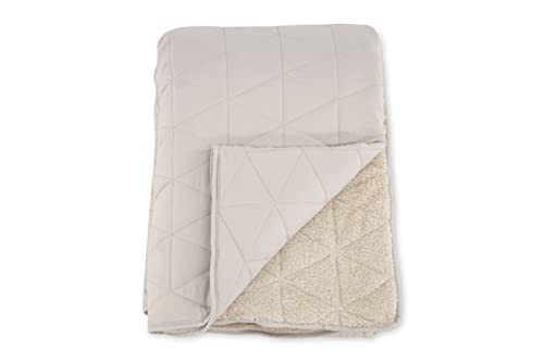 Nilla Bedspread Heavy brushed poly cationic/sherpa - Beige / - 250*150 von Venture Home