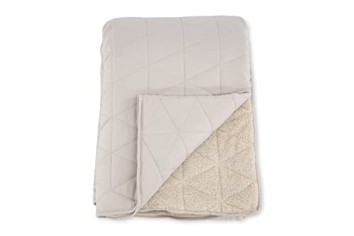 Nilla Bedspread Heavy brushed poly cationic/sherpa - Beige / - 260*180 von Venture Home