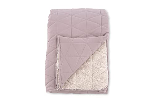 Nilla Bedspread Heavy brushed poly cationic/sherpa - Light pink / - 250*150 von Venture Home